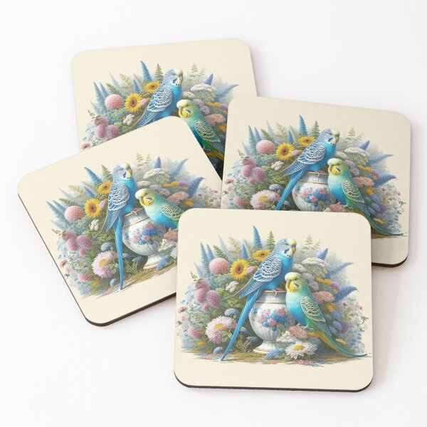 Item preview, Parakeet Budgies Flower Garden designed and sold by candiscamera.