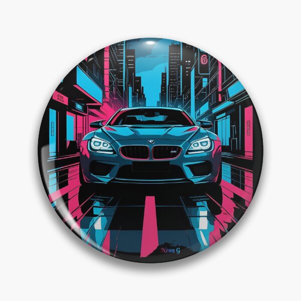 Item preview, B.W M6 Power of the 6 series coupe, street racing vibe, high contrast neon cyberpunk city 2 designed and sold by Neon G.