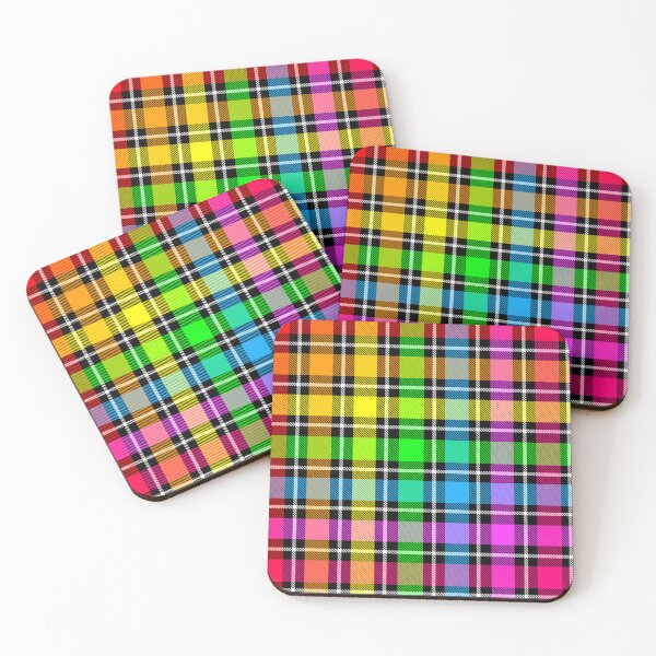 Item preview, Rainbow Colorful Light Spectrum Flannel Plaid - Black  designed and sold by PatternTitan.