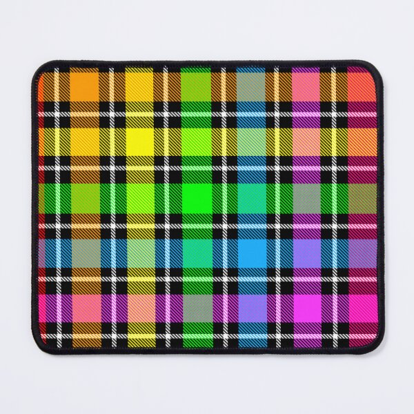 Item preview, Rainbow Colorful Light Spectrum Flannel Plaid - Black designed and sold by PatternTitan.