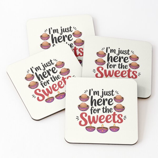 Item preview, I’m Just Here for the Sweets – Cute Diwali Ladoo Design designed and sold by Jollys-ArtShop.