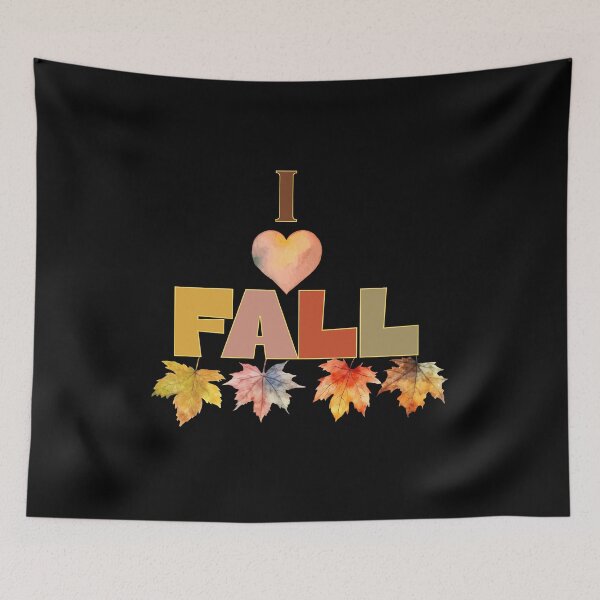 Item preview, I Love Fall / I Heart Fall Colorful Autumn Leaves designed and sold by SunandShade.
