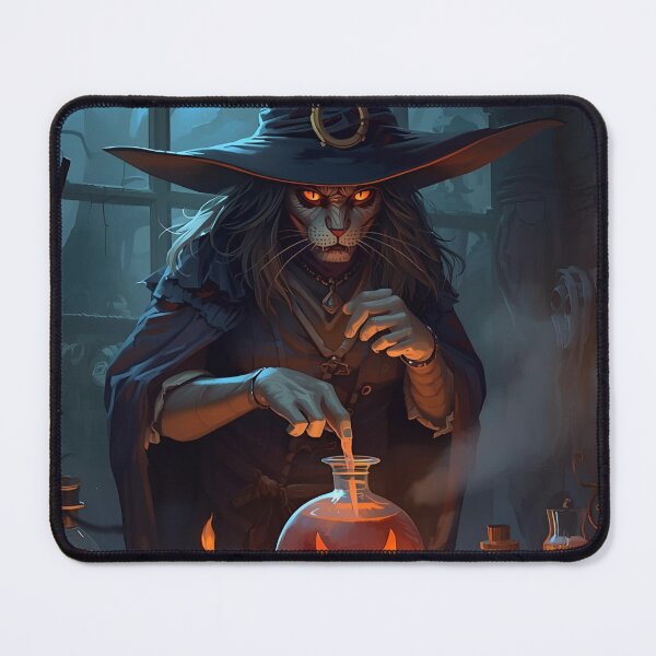 Item preview, Alchemy Cat Wizard with Pumpkin designed and sold by MysticArcana.