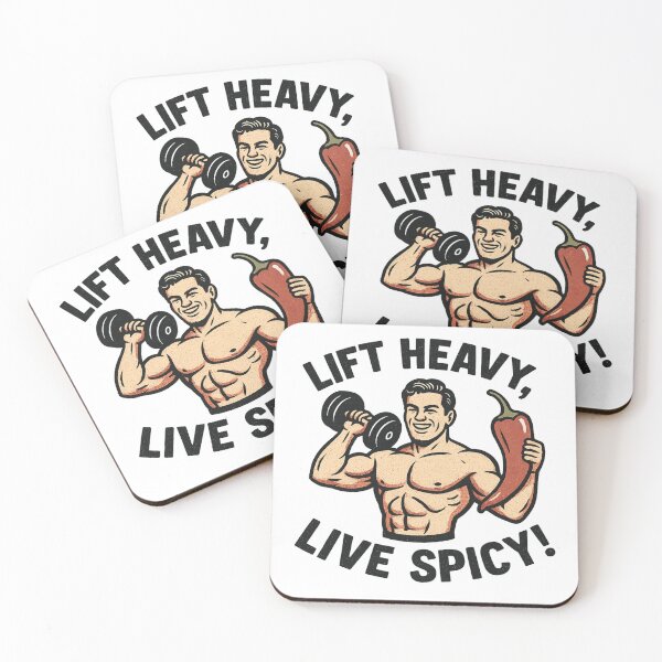 Item preview, Lift Heavy Live Spicy – Funny Fitness Gym & Hot Pepper Humor Design designed and sold by MerchbvyTodd.