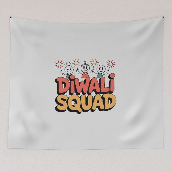 Item preview, Diwali Squad – Festival of Lights Celebration Design designed and sold by Jollys-ArtShop.