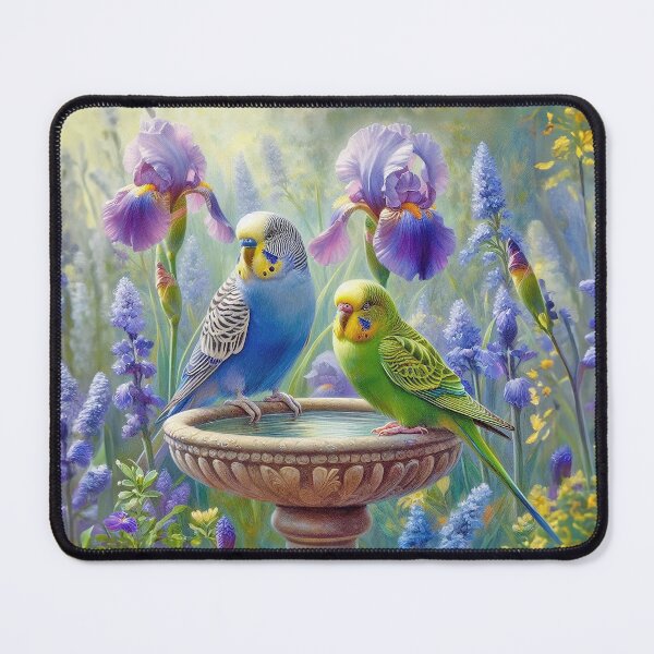 Item preview, Parakeet Budgies Iris Garden designed and sold by candiscamera.