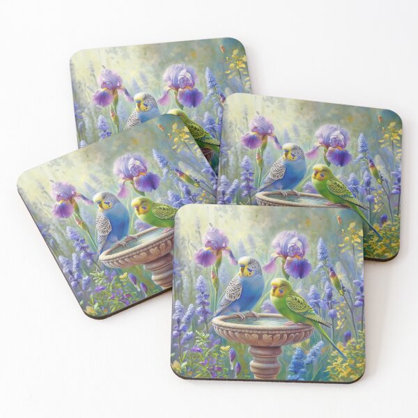 Item preview, Parakeet Budgies Iris Garden designed and sold by candiscamera.