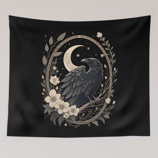 Item preview, Starlit Raven designed and sold by SolombraArt.