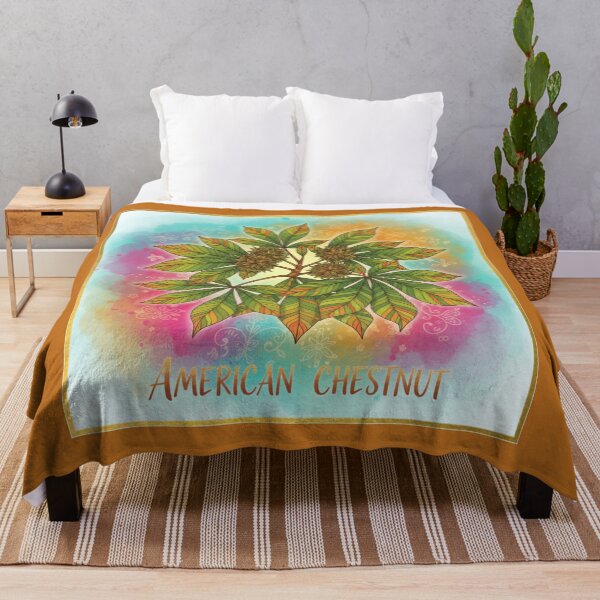 Artikelvorschau, Amerikanischer Kastanienbaum - Lebendige botanische Kunst entworfen und verkauft von Studio Yvonne .