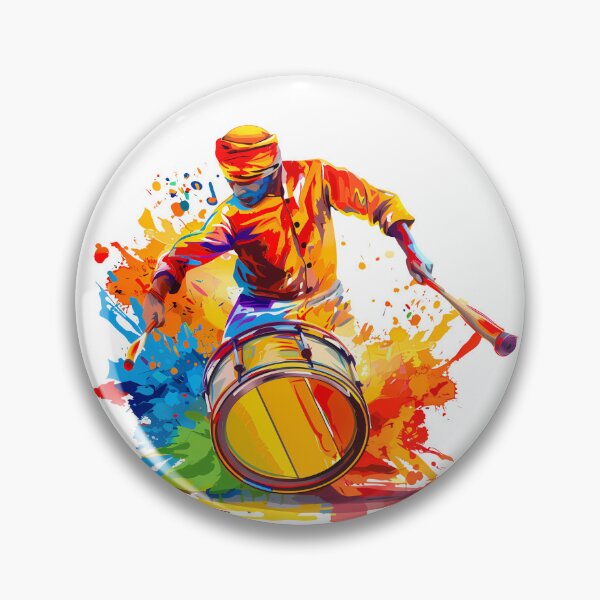 Item preview, Colorful Abstract Drummer Art – Festival Music Design designed and sold by DesignArtist.ia.