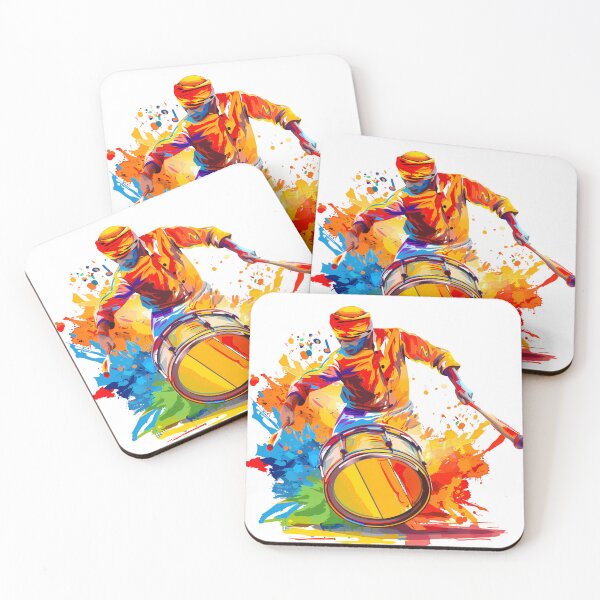 Item preview, Colorful Abstract Drummer Art – Festival Music Design designed and sold by DesignArtist.ia.