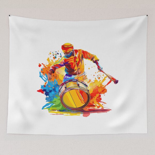 Item preview, Colorful Abstract Drummer Art – Festival Music Design designed and sold by DesignArtist.ia.