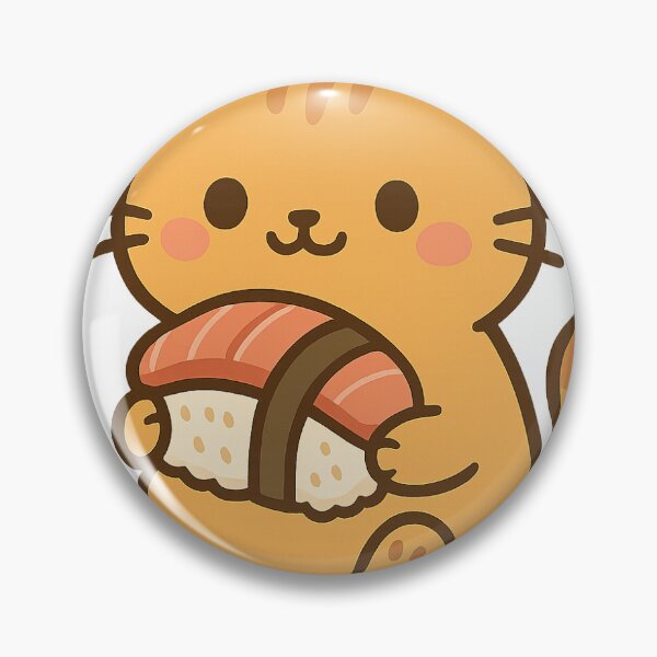 Item preview, a cat eating a shushi designed and sold by SkyDesigner77.
