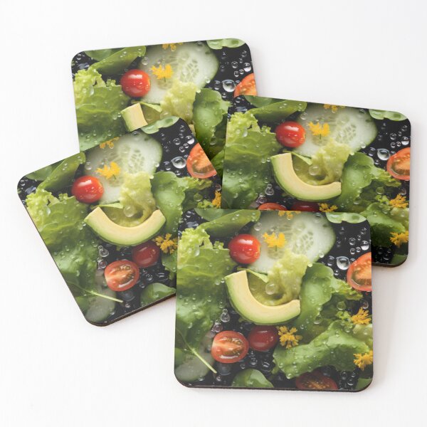Item preview, Fresh vegetable salad with citrus, cherry tomatoes, and lettuce in water splash, AI generated designed and sold by dvoevnore.