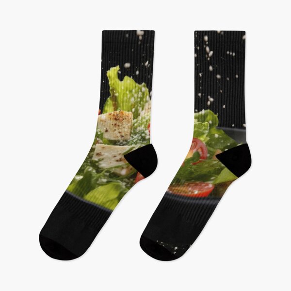 Item preview, Fresh vegetable salad with citrus, cherry tomatoes, and lettuce in water splash, AI generated designed and sold by dvoevnore.