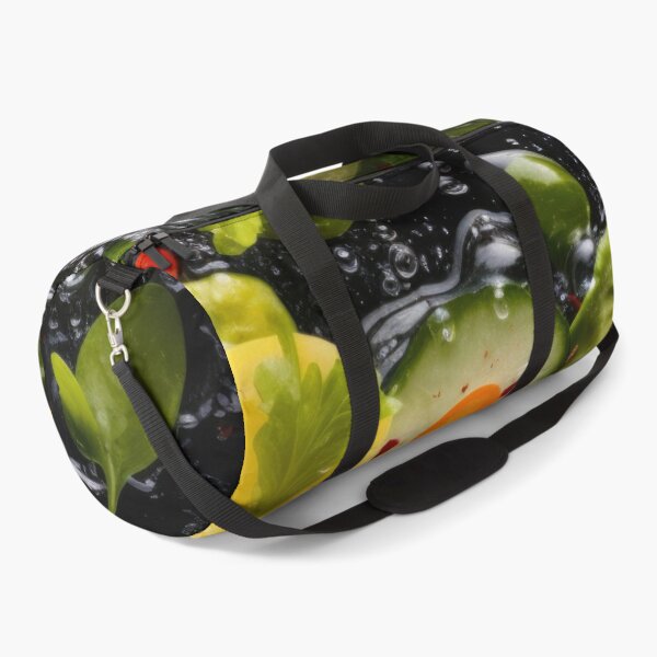 Item preview, Fresh vegetable salad with citrus, cherry tomatoes, and lettuce in water splash, AI generated designed and sold by dvoevnore.