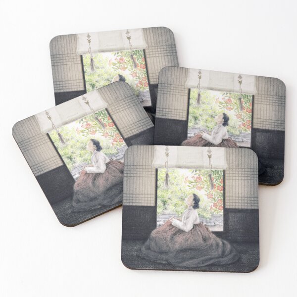 Item preview, Korean woman wearing hanbok sitting at opened window designed and sold by Ariseul-k.