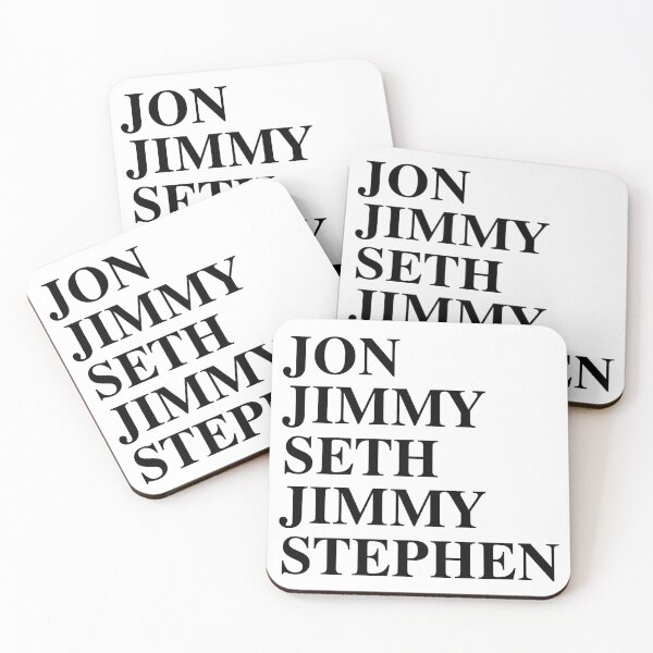 Item preview, JON JIMMY SETH JIMMY STEPHEN Jimmy Kimmel - Support Late Night Comedy - Freedom of Speech designed and sold by FMK1999.