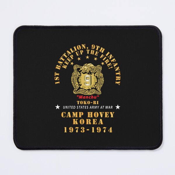 Item preview, Army - 1st Battalion, 9th Infantry - Manchus - Keep Up the Fire - Camp Hovey Korea - Toko-ri - 1973-1974 designed and sold by Military Insignia Products.