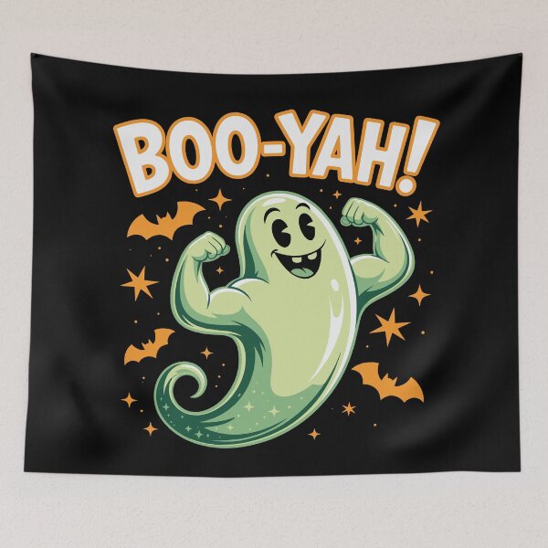 Item preview, Spooky Strong: A funny Halloween T-shirt design that's all about strength and spooky fun. For the Halloween Festive Season designed and sold by Grang Art Artistic Designs.
