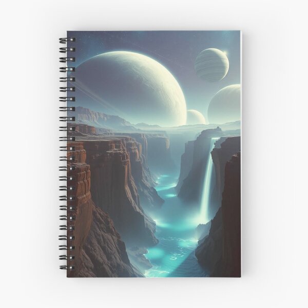 Item preview, Cosmic Waterfalls – Alien Planet under Twin Moons designed and sold by Shouganai-Mind.