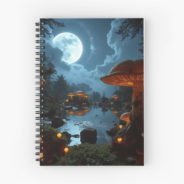 Item preview, Glowing Fungi Forest – Enchanted Night Scene designed and sold by Shouganai-Mind.
