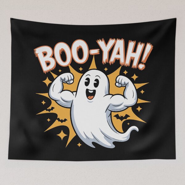 Item preview, Ecto-Muscle: A funny Halloween T-shirt design that's all about strength and spooky fun. For the Halloween Festive Season designed and sold by Grang Art Artistic Designs.