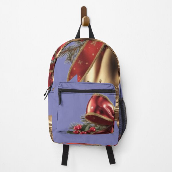 Item preview, Golden Christmas Bell with Red Bow – Festive Holiday Design designed and sold by AlexLineArt.