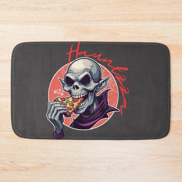 Item preview, Hauntzza – Scary Skeleton Eating Pizza Halloween Design designed and sold by dotitoko.