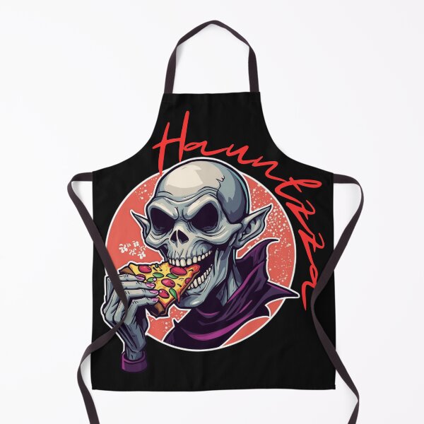 Item preview, Hauntzza – Scary Skeleton Eating Pizza Halloween Design designed and sold by dotitoko.