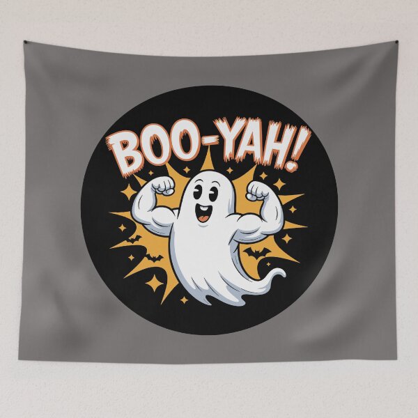 Item preview, The Ghost with the Most: A funny Halloween T-shirt design that's all about strength and spooky fun. For the Halloween Festive Season designed and sold by Grang Art Artistic Designs.