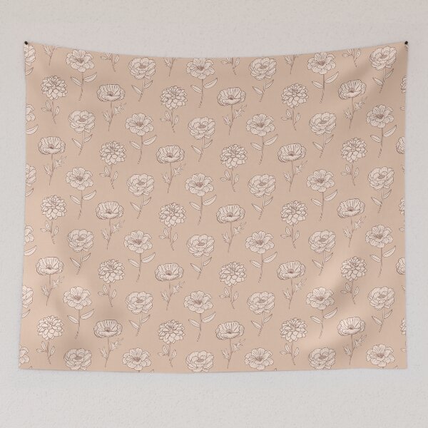 Item preview, Cute Neutral Botanical Floral designed and sold by Lindsay Marie Patterns.