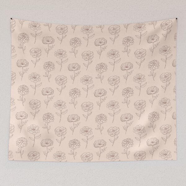 Item preview, Cute Neutral Botanical Floral Outlines designed and sold by Lindsay Marie Patterns.