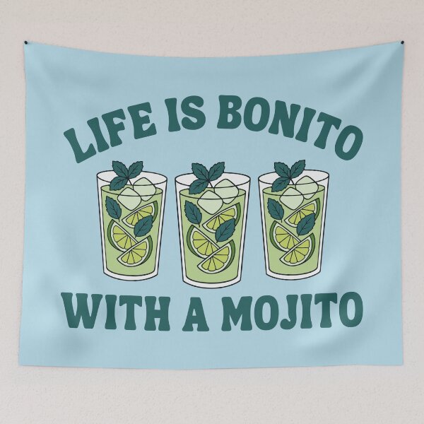 Item preview, Life is Bonito with a Mojito Cocktail designed and sold by Magnolia Valley Art.