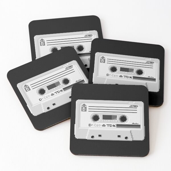 Item preview, Cassette BW Pixel Art designed and sold by liuxpixel.