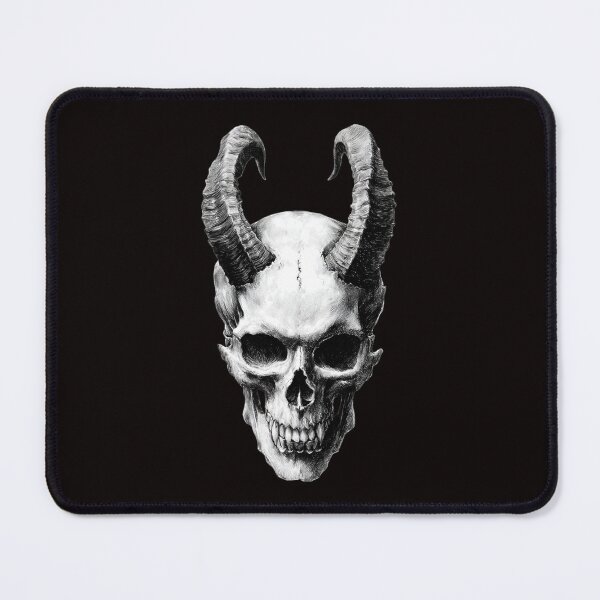Item preview, A SKULL WITH HORNS TATTOO designed and sold by infinitearte.