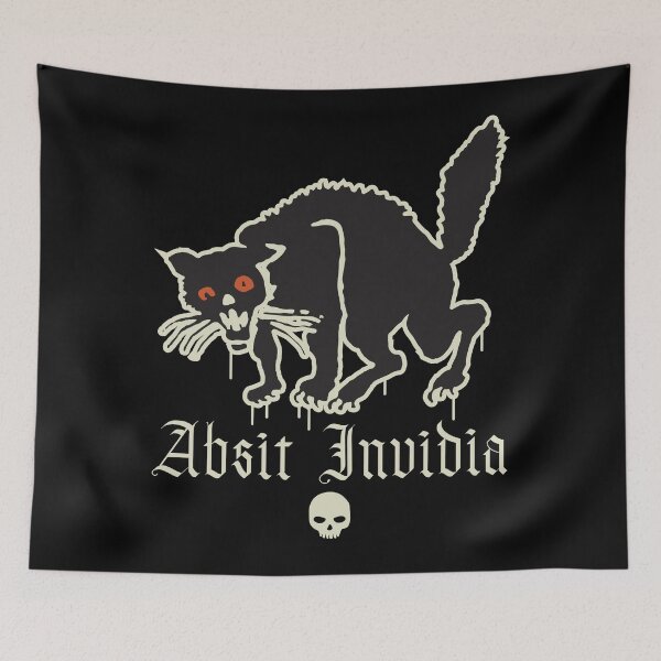Item preview, Black Cat Familiar: Absit Invidia designed and sold by justifiedink.