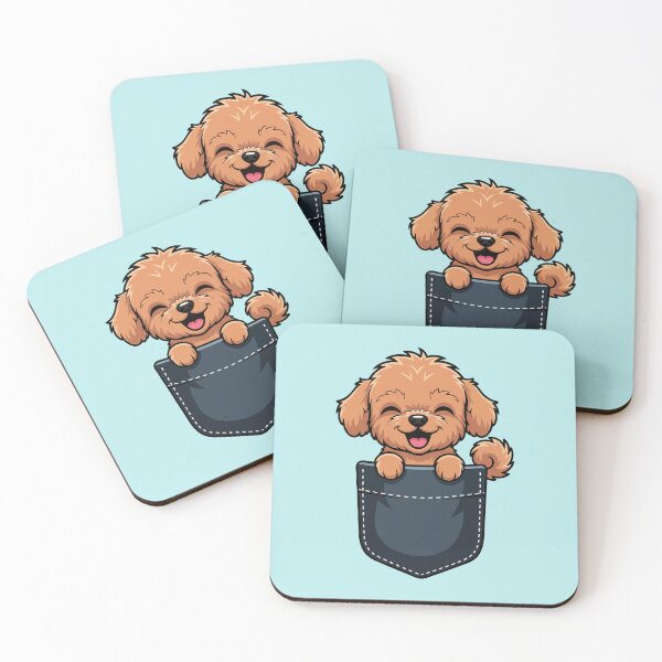 Item preview, Teacup Poodle Puppy in Pocket – Cute Cartoon Dog Lover designed and sold by The Real Life Symphony.