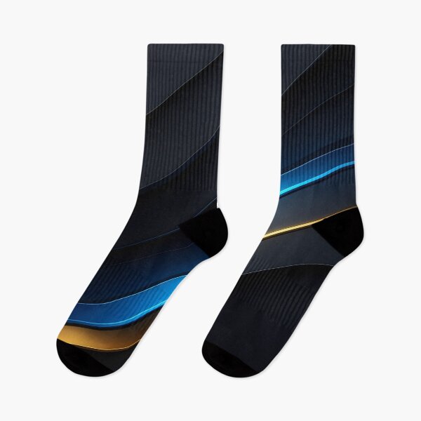 Item preview, Luxury Abstract 3D Art Futuristic Geometric Blue Black and Gold designed and sold by DemureArtsy.