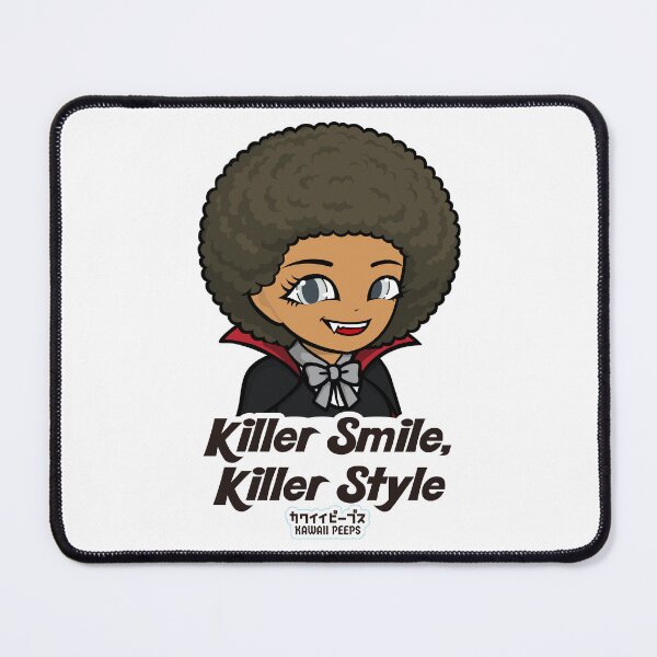 Item preview, Halloween Vampire Afro Design – Cute Dracula Girl “Killer Smile, Killer Style” designed and sold by P-L-Sardines.