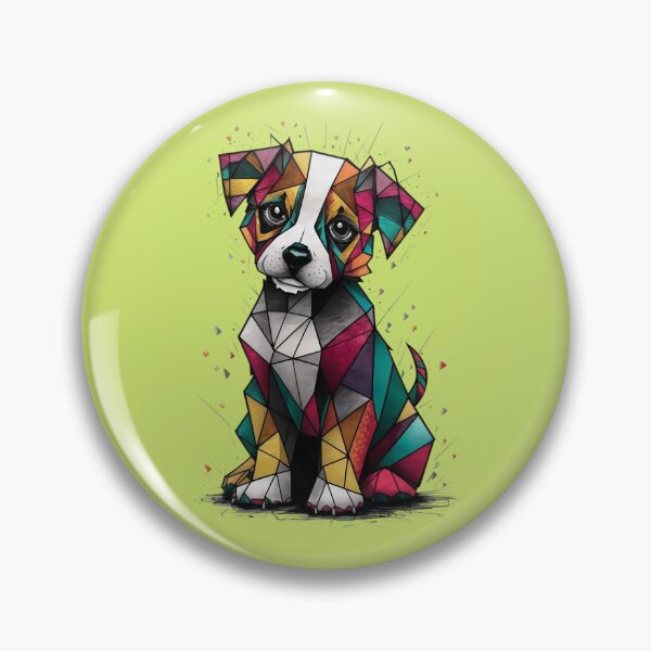 Item preview, Geometric Dog Art - Colorful Low Poly Puppy Illustration | Modern Abstract Art for Pet Lovers designed and sold by Kruti Collection.