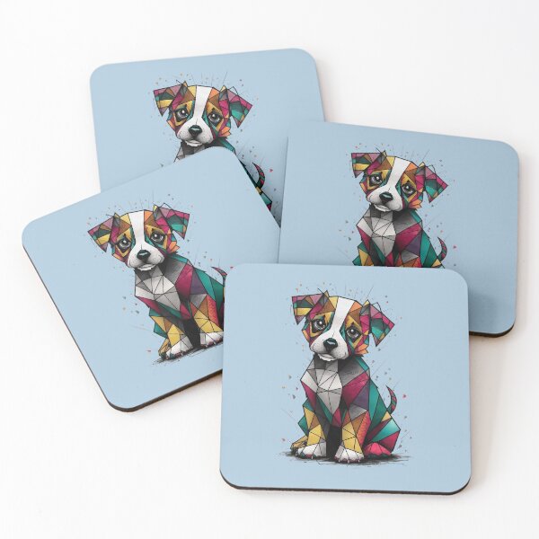 Item preview, Geometric Dog Art - Colorful Low Poly Puppy Illustration | Modern Abstract Art for Pet Lovers designed and sold by Kruti Collection.