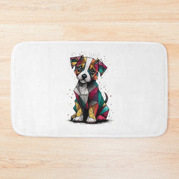 Item preview, Geometric Dog Art - Colorful Low Poly Puppy Illustration | Modern Abstract Art for Pet Lovers designed and sold by Kruti Collection.