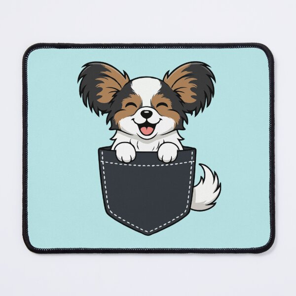 Item preview, Papillon Puppy in Pocket – Cute Cartoon Dog Lover designed and sold by The Real Life Symphony.