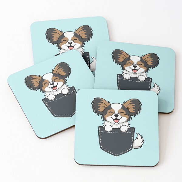Item preview, Papillon Puppy in Pocket – Cute Cartoon Dog Lover designed and sold by The Real Life Symphony.