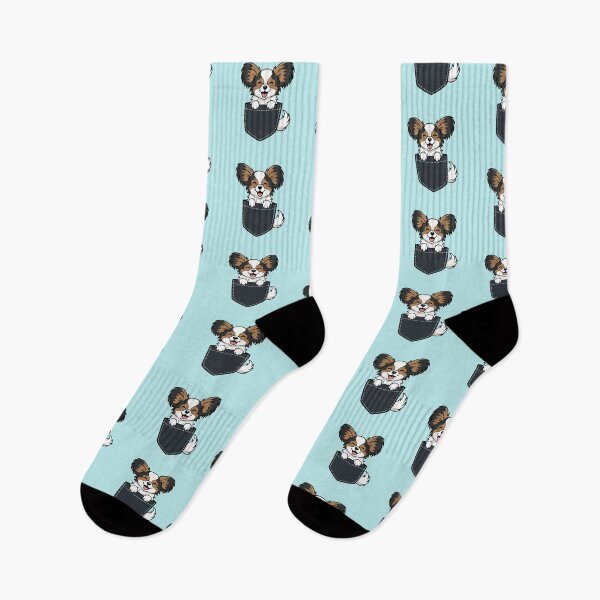 Item preview, Papillon Puppy in Pocket – Cute Cartoon Dog Lover designed and sold by The Real Life Symphony.