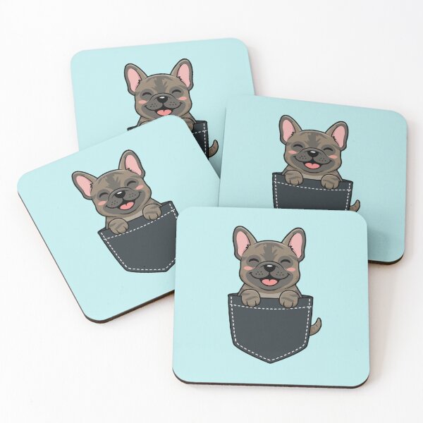 Item preview, French Bulldog Puppy in Pocket – Cute Cartoon Dog Lover designed and sold by The Real Life Symphony.