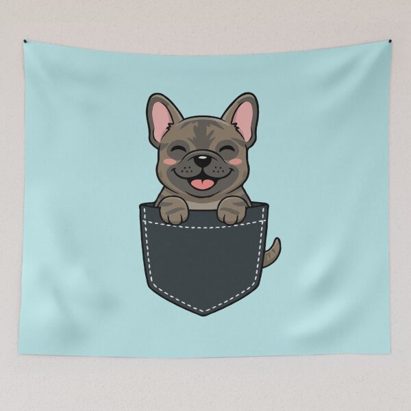 Item preview, French Bulldog Puppy in Pocket – Cute Cartoon Dog Lover designed and sold by The Real Life Symphony.