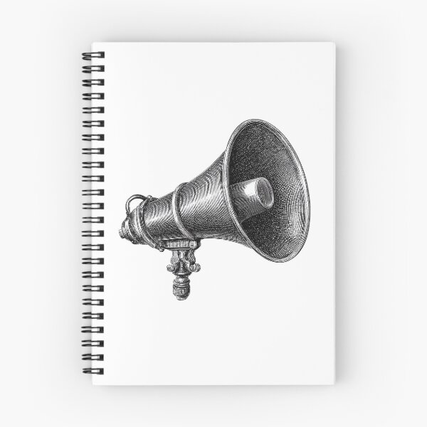 Item preview, DRAWING OF A RETRO MEGAPHONE designed and sold by infinitearte.