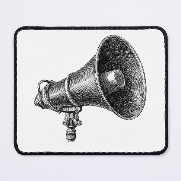 Item preview, DRAWING OF A RETRO MEGAPHONE designed and sold by infinitearte.